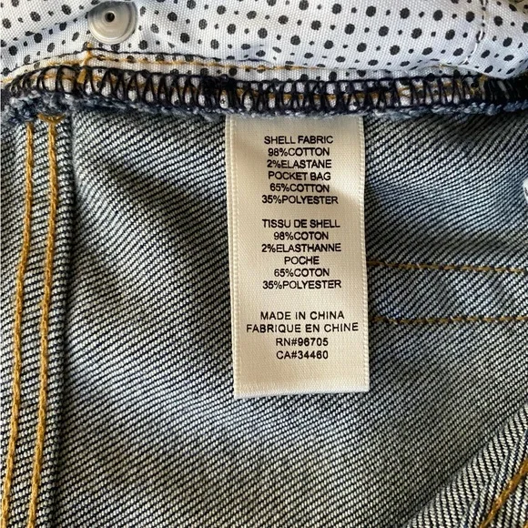 La Vie Rebecca Taylor High Rise Cropped Raw Hem Blue Jeans - Picture 7 of 8